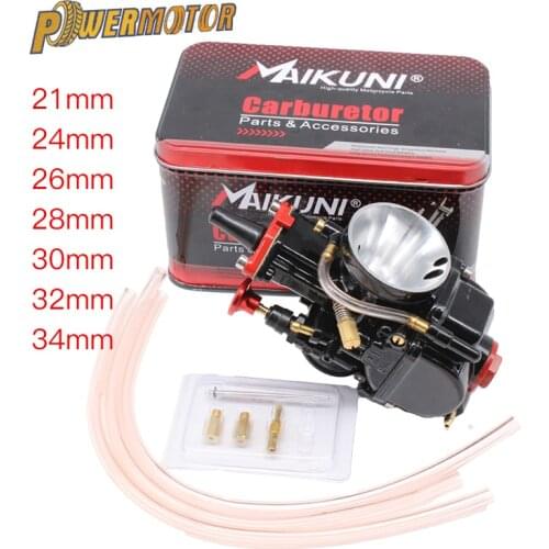 Universal Black Mikuni 21 24 26 28 30 32 34mm Engine Part Motorcycle Carburetor Maikuni PWK Carburetor With Power Jet Dirt Bike