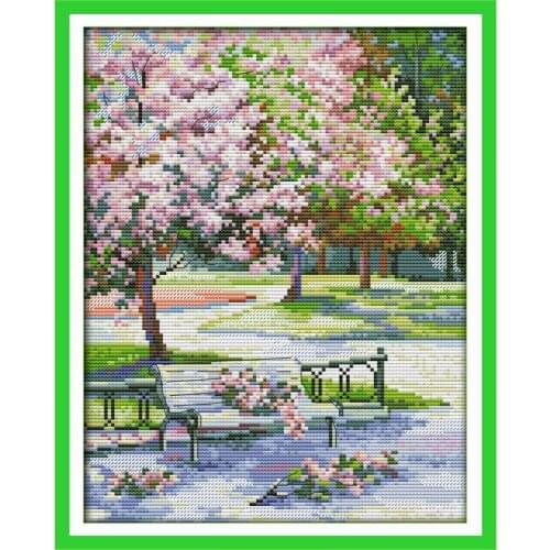 Everlasting Love The Spring In The Park Chinese Cross Stitch Kits Ecological Cotton Stamped DIY New Year Decorations For Home