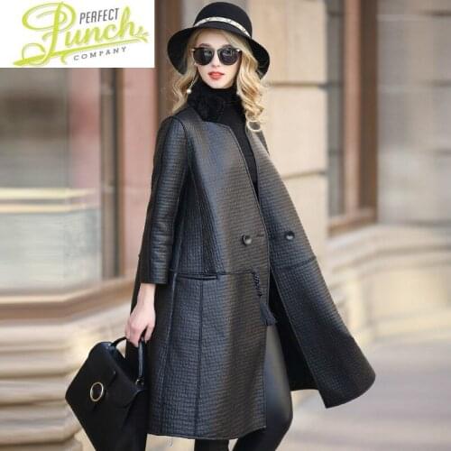 Two Genuine Side Sheepskin Wear Real Leather Jacket Korean Winter Coat Women Chaqueta Mujer 1889 YY811