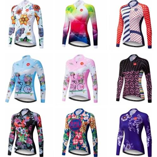 Women Winter Cycling Jersey Long Sleeve Outdoor Sports MTB Bicycle Clothing Wear Tops Ropa ciclismo Maillot Bike Jerseys