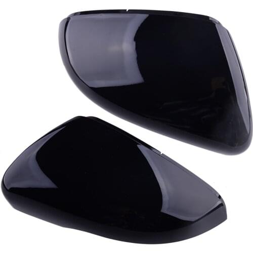 1 Pair Black Car Side Rear View Mirror Covers Caps 5K0857537 Fit For VW Golf MK6 2009 2010 2011 2012 2013 5K0857538