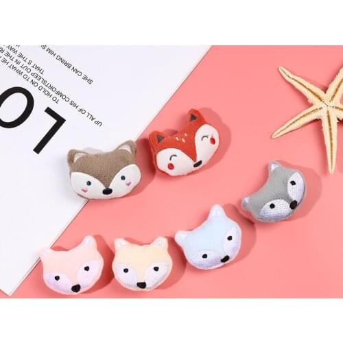 10pcs/lot DIY Handmade Cute fox Padded Patches Appliques For Clothes Sewing Supplies DIY Hair Decoration