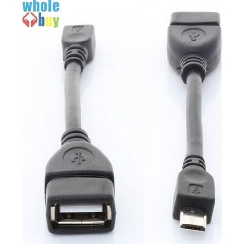 100pcs/lot Micro USB Male 5Pin / Mini 5pin OTG To Female USB 2.0 A Converter Adapter Cable Cord Black White for Cellphones MP4