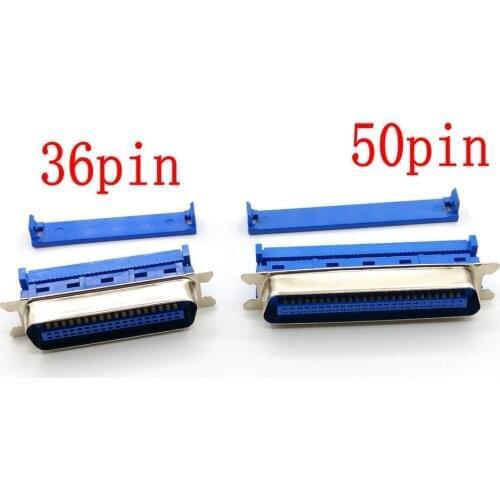 100pcs new 36pin/50Pin Male Centronic IDC Crimp Connectors for SCSI Ribbon Flat Cable PC MAC SUN