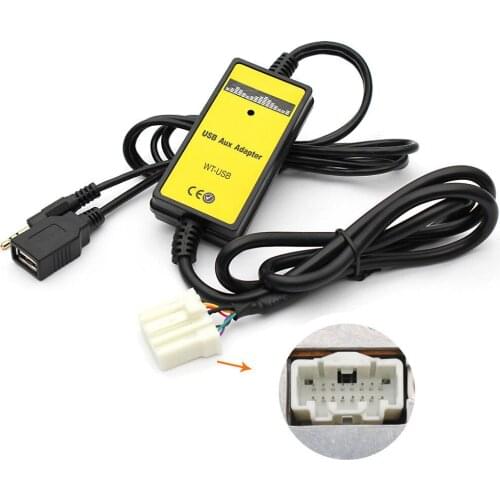 3.5mm Audio Aux In USB Input Cable Connector Adapter For Mazda 323 MX5 for Miata