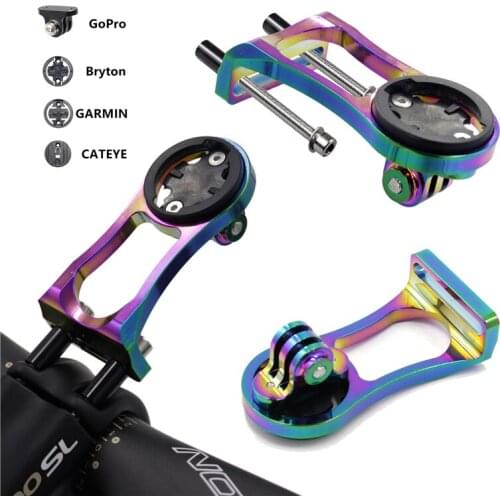 3 in 1 Bicycle Computer Bracket Headlight Clamp Bike Handlebar Extension Bracket Adapter for GARMIN Edge GPS for Gopro Hero