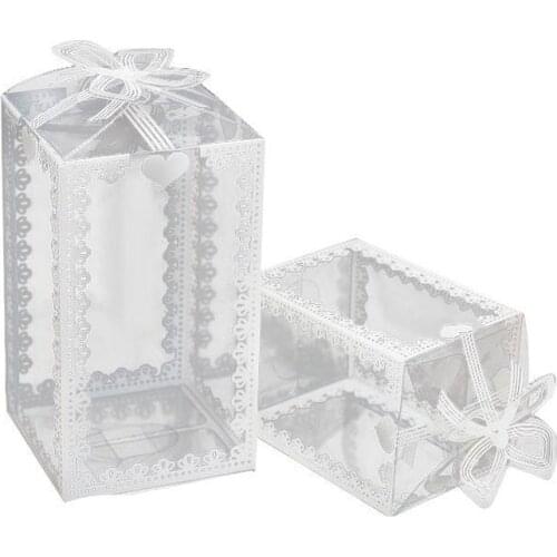 5/10pcs Clear PVC Box Packing Wedding/Christmas Favor Cake Packaging Chocolate Candy Dragee Apple Gift Event Transparent Box