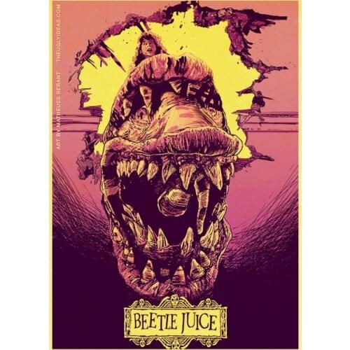 American comedy movie Beetlejuice retro style home wall decoration painting poster bar cafe decoration