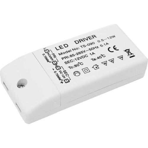 Free Shipping 85-265V To 12V Led Driver Power Supply Ts-090 Durable Voltage Transformer For Mr16 Mr11 Portable Power Converter