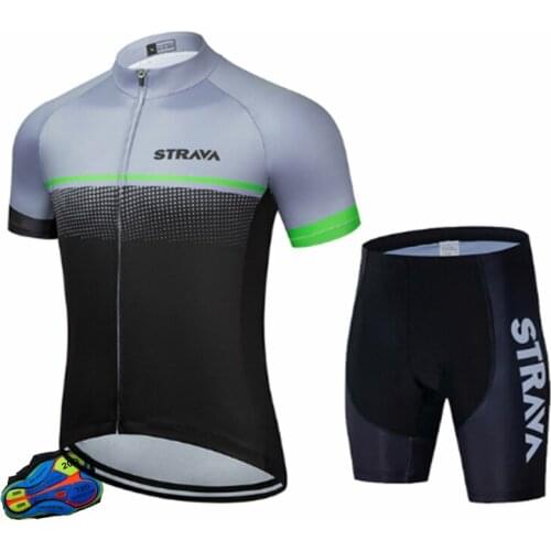 STRAVAAnti-Pilling Eco-Friendly Set Maillot Ropa Ciclismo Cycling Bicycle Clothing MTB Bike Clothes Uniform Pro Cycling Set Wear
