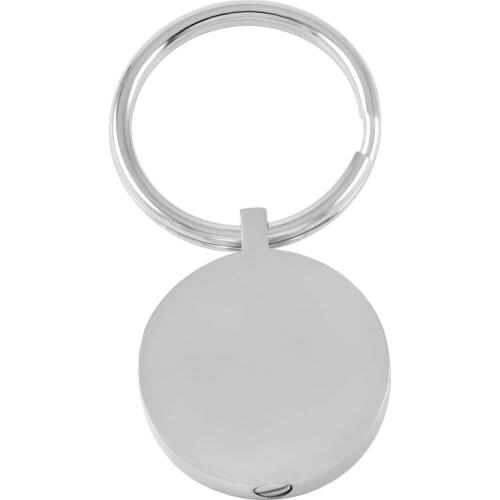 IJK2016 Round memorial urn cremation keychain fashion ashes holder keepsake hot selling stainless steel accessories jewellery