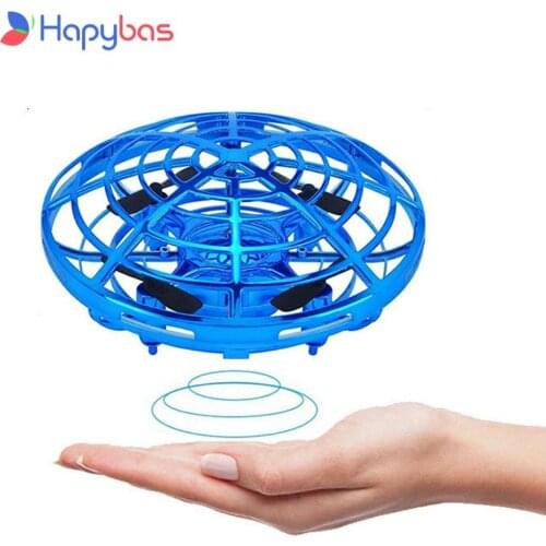 Induction Suspension UFO Aircraft Flying Toys Gesture Sensor Smart Flying Saucer with LED Lights Mini Aircraft play