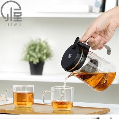 JIEWU Japanese Style Semi-auto Heat-resistant Glass Teapot New Product Hot Sale Office And Home Tea Set Accessories