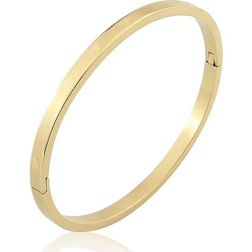 Hot Fashion Stainless Steel Jewelry Curve Graph Bangle for Woman Child Bracelet Party Gift Wholesale