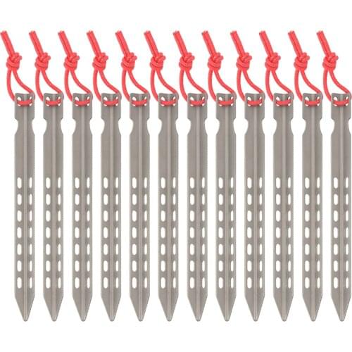 ShineTrip Camping Mat Tent Pegs Nails Hammer Set 8pcs 25cm Welded Ground Nails Multi-functional Hammer Camping Tent Accessories