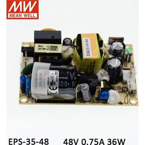 MEAN WELL EPS-35-48 36W Industrial Open Frame Switching Power Supply 110V/220V AC to 48V DC 0.75A Circuit Board PCB power unit