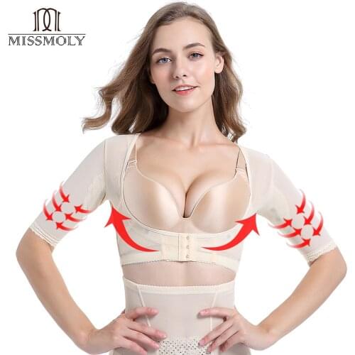 2019 Women New Arm Shaper Shoulder Corrector Slimming Underwear Seamless Long Sleeve Sexy Crop Tops Surgery Shapewear