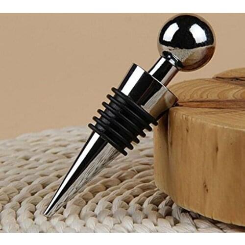 Wholesale 400 PCS/sets Home Bar Metal Alloy Red Wine Bottle Stopper Cone Plugger Ball Head Stopper Tool Free shipping