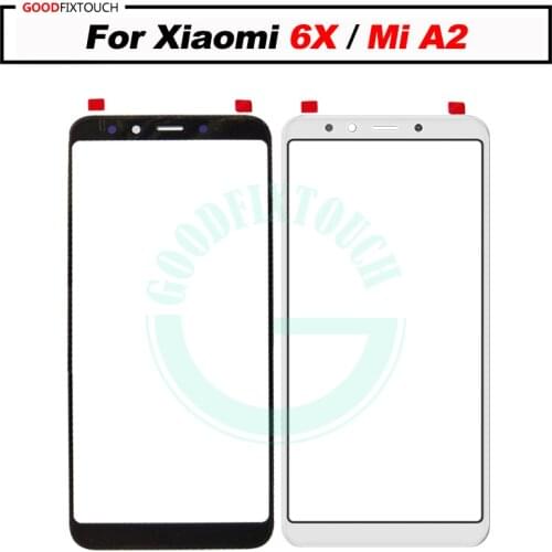 Original For xiaomi 6X Glass lens front glass new Replacement for xiao mi A2 LCD outer glass repair