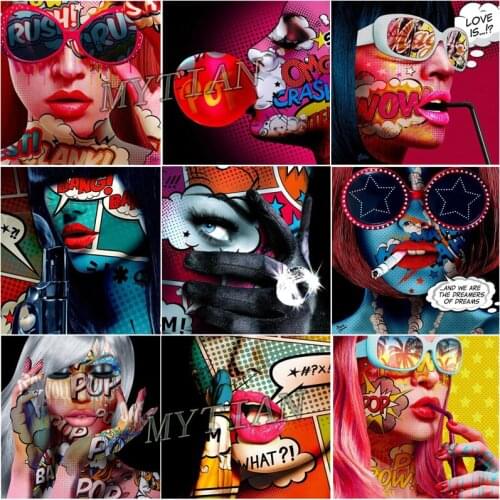 Full Square/round 5D DIY Diamond Painting Cool beauty girls diamond Embroidery pattern Cross Stitch Mosaic room Decor wall arts