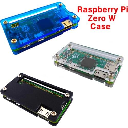 Raspberry Pi Zero W Acrylic Case 3 Colors Box Shell Transaperent Black Blue for Raspberry Pi Zero W Box