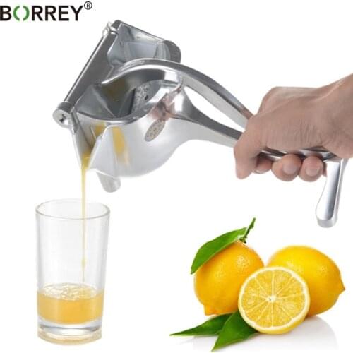 BORREY Stainless Steel Hand Squeeze Fruit Juice Manual Juice Machine Orange Lemon Smoothie Citrus Juicer Press Fruit Machine