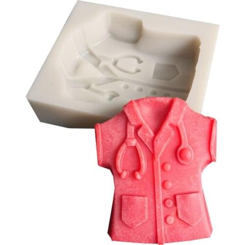 Doctor Shirt Clothes Silicone Mold Cookie Cupcake Baking Fondant Party Cake Decorating Tool Candy Chocolate Gumpaste Molds M144