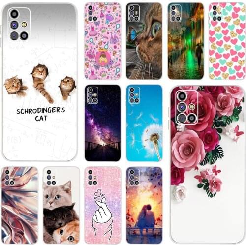 Silicone Cover For Samsung Galaxy M31S Case Clear Tpu Patterns Soft Case for Samsung M31S 2020 Back Cover GalaxyM31S M31 S Coque