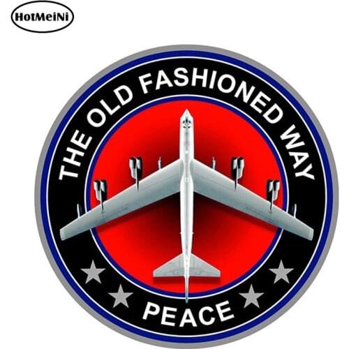 HotMeiNi 13cm x 13cm Car Styling Peace The Old Fashioned Way Plane Vinyl Decal Waterproof Car Sticker Auto Moto Decoration