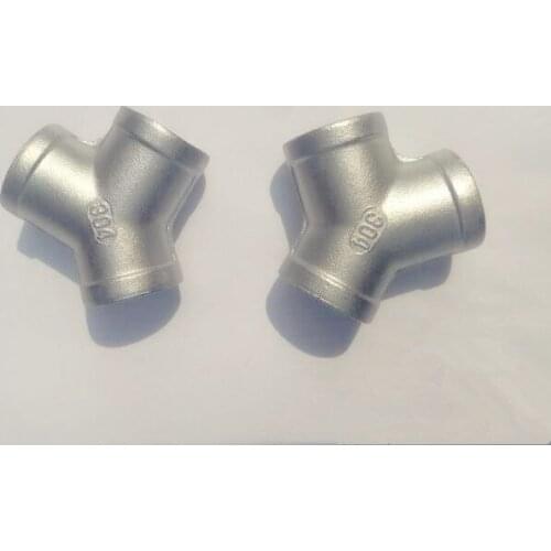 1/2"(DN15) Y-type Three Way Internal Thread Pipe Fittings,Female Adapter/Connection,Stainless Steel 304