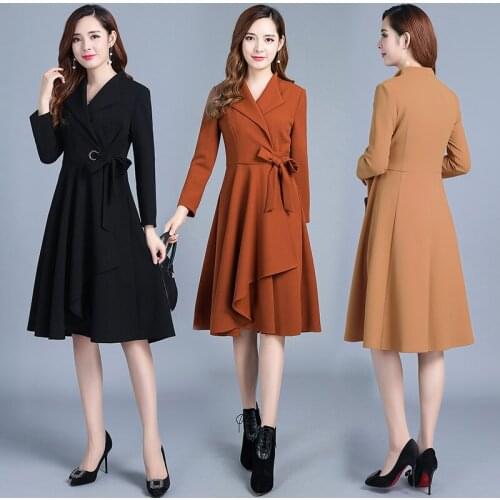 Windbreaker Vogue Office Womens Lady Trench for Korean Long Coat Spring 2020 Women Clothes Outerwear ZT1292