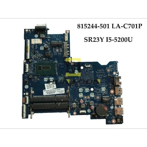High quality 815244-501 for HP 15-AC Series Laptop Motherboard 815244-001 AHL50/ABL52 LA-C701P SR23Y I5-5200U DDR3 Fully Tested