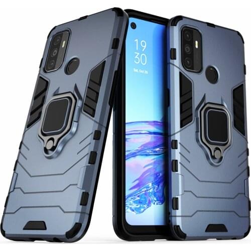 For OPPO A53 2020 CPH2127 Case Ring Stand Bumper Silicone + PC Phone Back Cover For OPPO A53 4G Funda OPPOA53 A 53 6.5" Coque