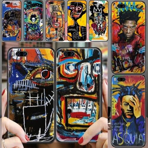 Jean Michel Basquiat Art Phone case For Xiaomi Mi Max Note 3 A2 A3 8 9 9T 10 Lite Pro Ultra black soft hoesjes trend bumper
