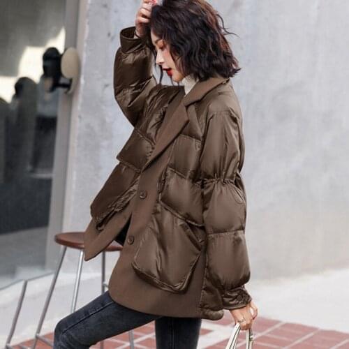 New Down Jacket Women Short Fried Street Korean Winter Cold Warm 90% White Duck Down Jackets Fashion Parka Overcoat Abrigo Mujer