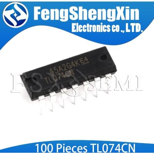 100pcs/lot TL074CN DIP-14 TL074 Operational amplifier IC