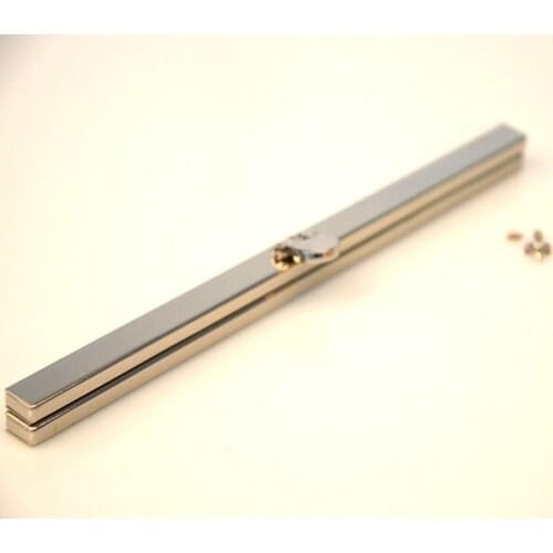 19cm Long Silver Tone Purse Frame Clutch Bag Frame