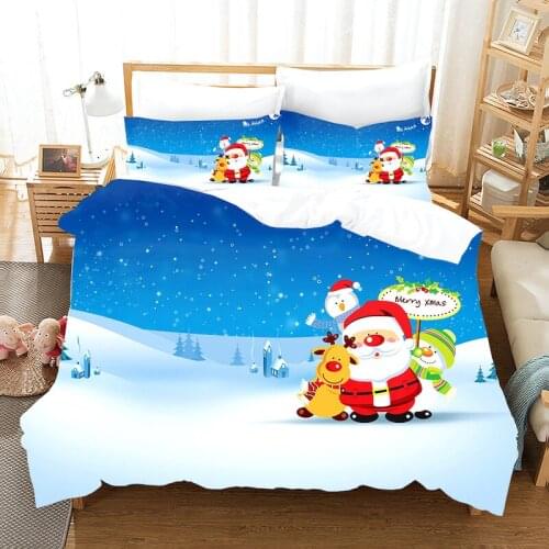 3D Christmas Print Bedding Set Duvet Cover Set Pillowcases Comforter Bedding Sets Home Textile Bedclothes Bed Linen