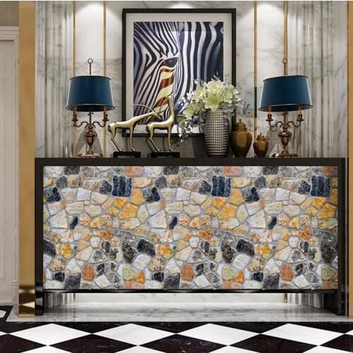 3D Waterproof PVC Self Adhesive Imitation Vintage Brick Wallpaper Vinyl Wood Wallpapers Roll For Living Room Kids Room Bedroom