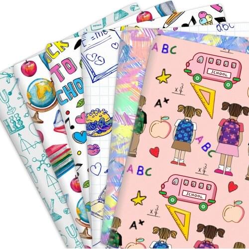 50*145cm Back to School 100% Pure Or Polyester Cotton Fabric Material Patchwork Sewing Quilting Fabric Needlework DIY Cloth