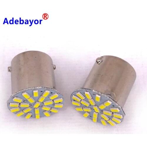 500pcs 1156 BAY15S P21W 3014 22 SMD Car Led Turn Parking Signal Lights Brake Tail Lamps Auto Rear Reverse Bulbs DC 24V