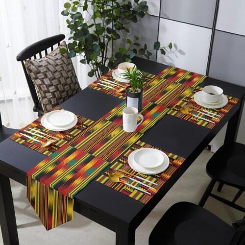 African Pattern Ethnic Table Runner Table Mats Cover For Home Wedding Banquet Festival Party Catering Hotel Table Decoration