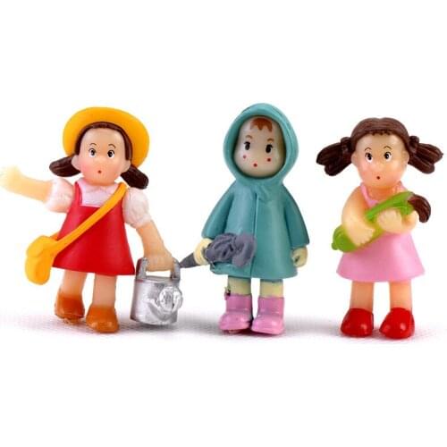 Home decoration accessories DIY Moss micro landscape Selling Meng version of holding corn Umbrella Xiaomei ornaments fairy angel