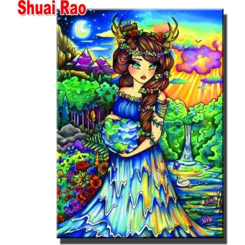 Fantasy Princess Pregnant Diamond embroidery 5d diy diamond painting cross stitch full square/round drill mosaic Diamond Art