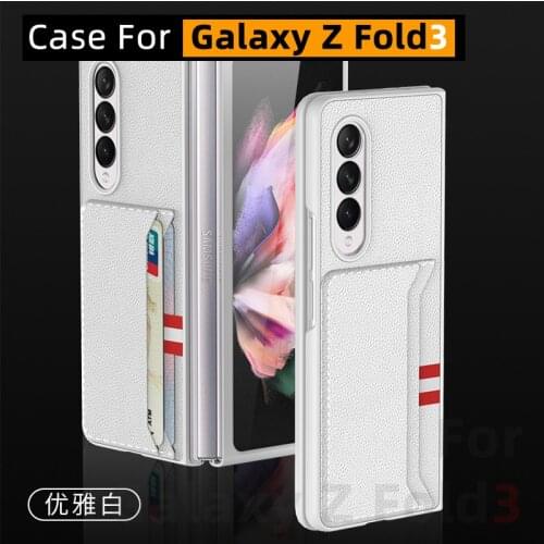 PU Leather Card Slot Wallet Case 2021.8 New Case For Samsung Galaxy Z Fold 3 Case For Galaxy Z Fold3 5G Case