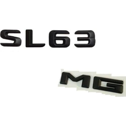 Black Letters SL 63 for ///AMG Trunk Badge Emblem Emblems for Mercedes SL63 for AMG
