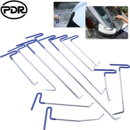 PDR Tools Crowbars Car Push Hook Rod Paintless Dent Repair Tools Crowbar Opening Tool Repairing Hand Tool Pry Bar Kit