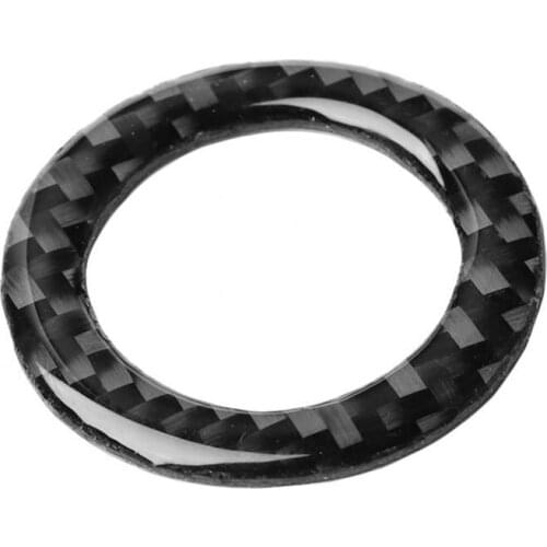 Carbon fiber ignition cover key ring interior trim sticker Ford Mustang 09-13 car accessories