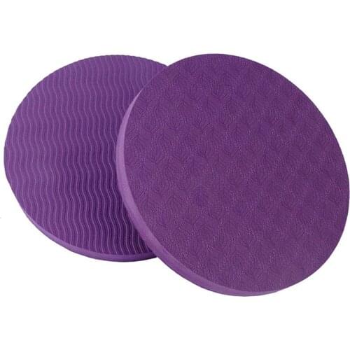 2Pcs Round Elbow Knee Pad Yoga Mat Fitness Plank Gym TPE Disc Protective Cushion Yoga Training Mat