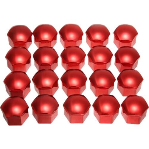 Hot Sales 20pcs 17/19/21mm Blue Red Car Wheel Nut Caps Dust Proof Rims Wheel Nut Bolt Cover +Removal Tool